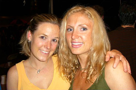 Suzanne (left) with Rebecca Desman